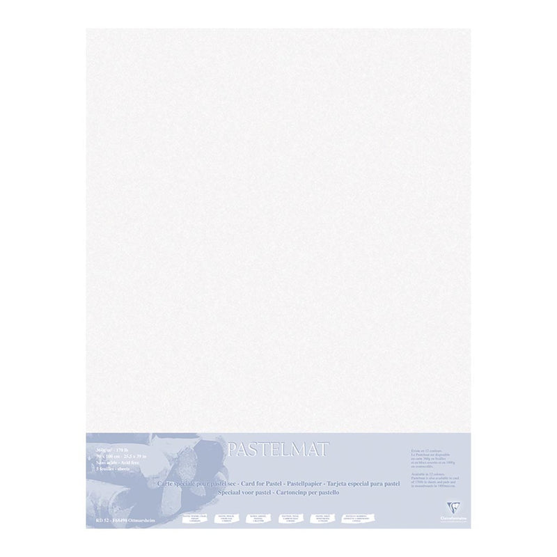 Clairefontaine Pastelmat Mount Board 70x100cm White - Pack of 5