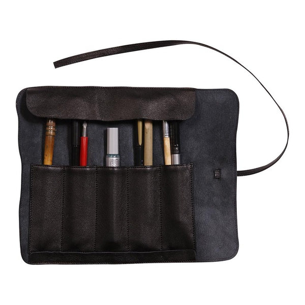Clairefontaine Flying Spirit Pencil Case Roll#Colour_BLACK