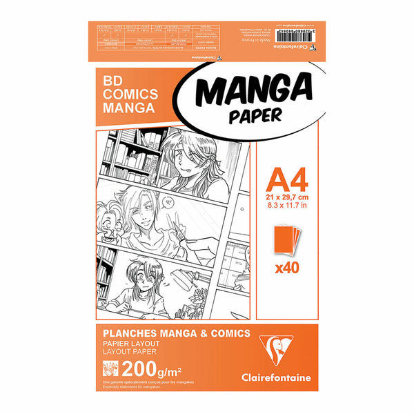 Clairefontaine Manga Comic A4 200gsm - Pack Of 40