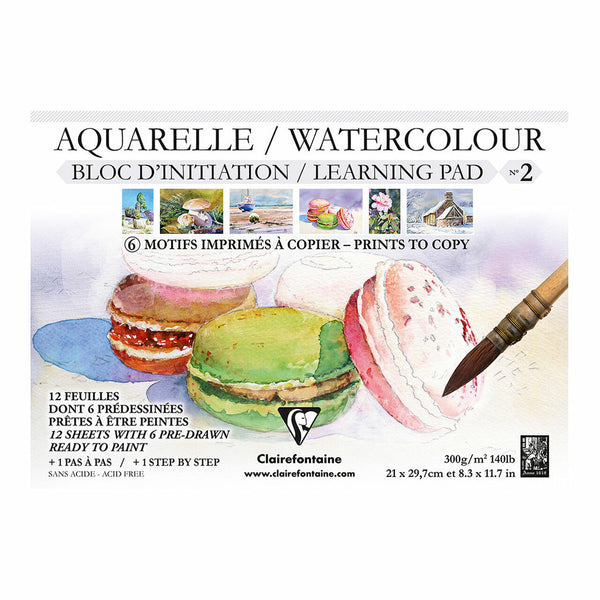 Clairefontaine Etival Pad Macaroons A4 300gsm 12 Sheets