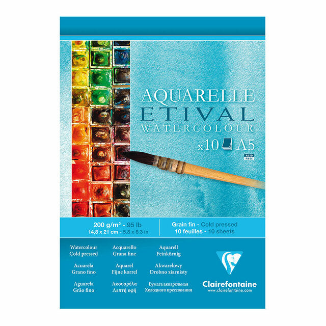 Clairefontaine Etival Cold Press Pad 200gsm 10 Sheets