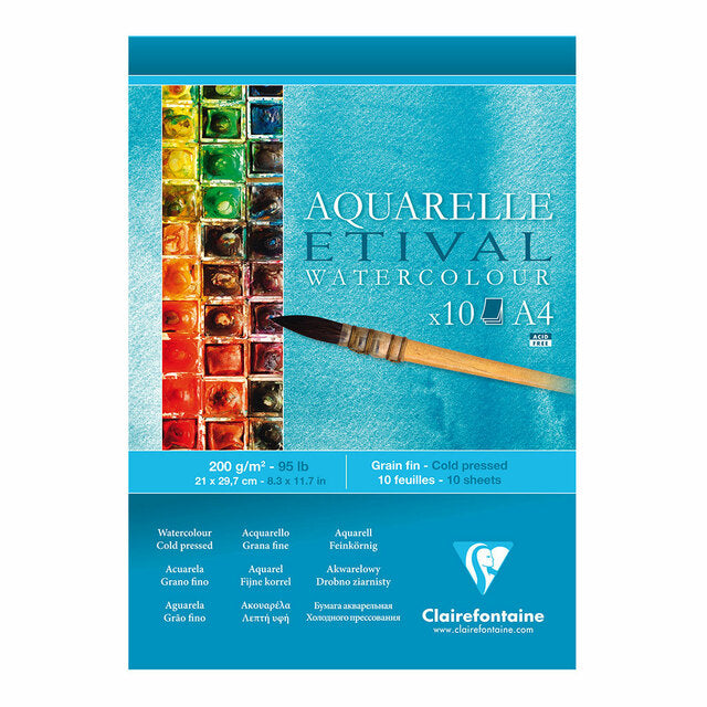 Clairefontaine Etival Cold Press Pad 200gsm 10 Sheets