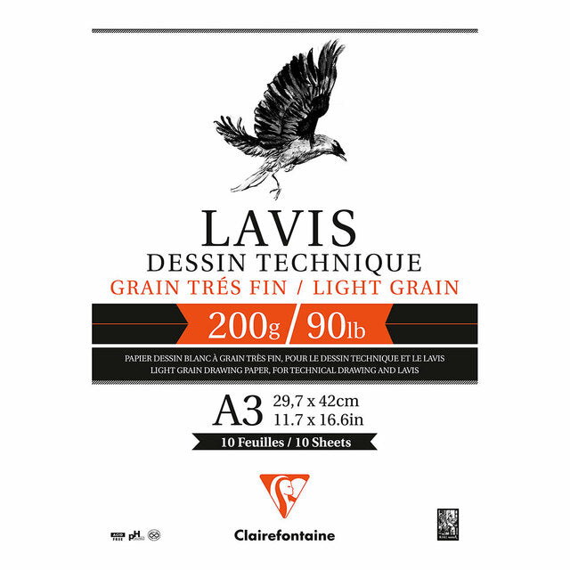 Clairefontaine Lavis Dessin Technical Drawing Pad 10 Sheets