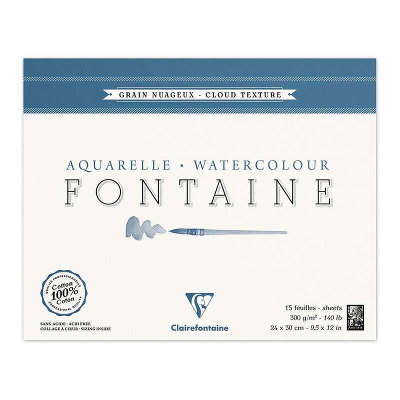 Clairefontaine Pad Cloudy 24x30cm 300gsm 15sheets