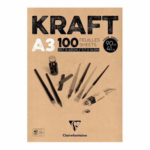 Clairefontaine Kraft Pad 100 Sheets#Size_A3