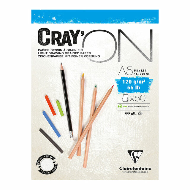 Clairefontaine Crayon Pad 120gsm 50 Sheets