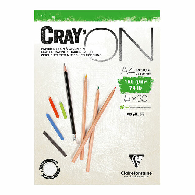 Clairefontaine Crayon Pad 160gsm 30 Sheets