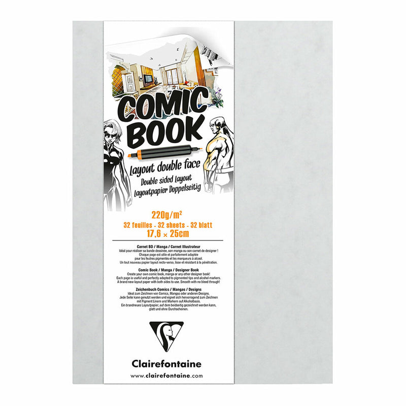 Clairefontaine Comic Book 220gsm 32 Sheets
