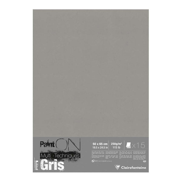 Clairefontaine PaintON Paper Grey 50x65cm Pack Of 15