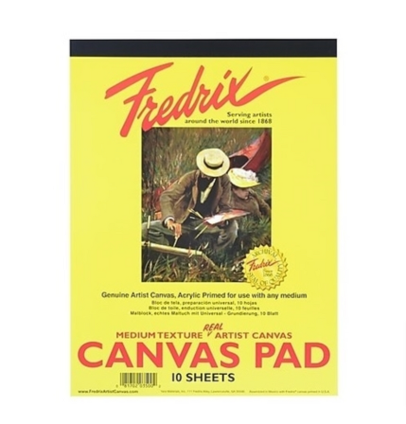 Fredrix Acrylic Primed Canvas Pads 10 Sheets