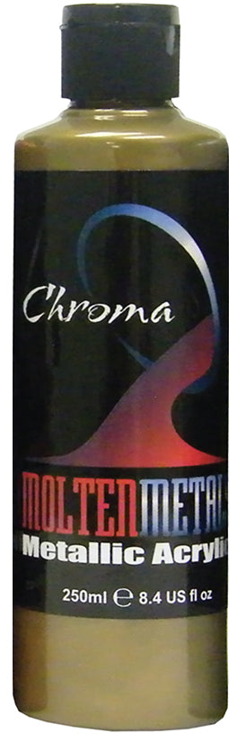 Chroma Molten Metals Metallic Acrylic 250ml#colour_aged bronze