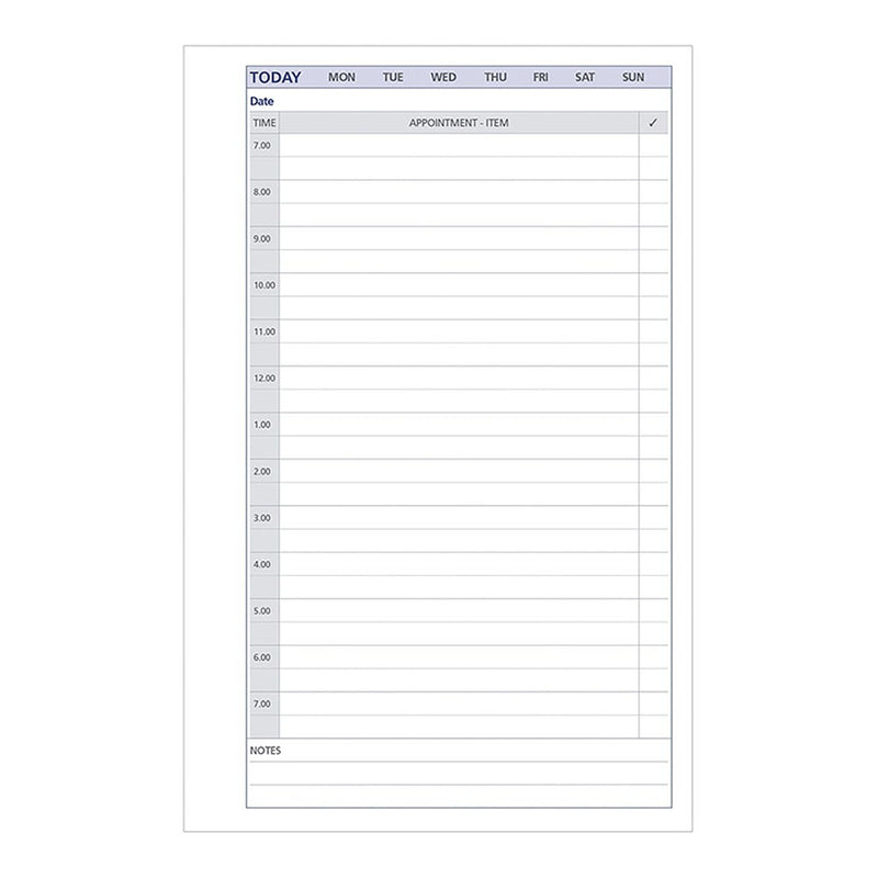 Debden Desk Dayplanner Refill Undated Day To A Page
