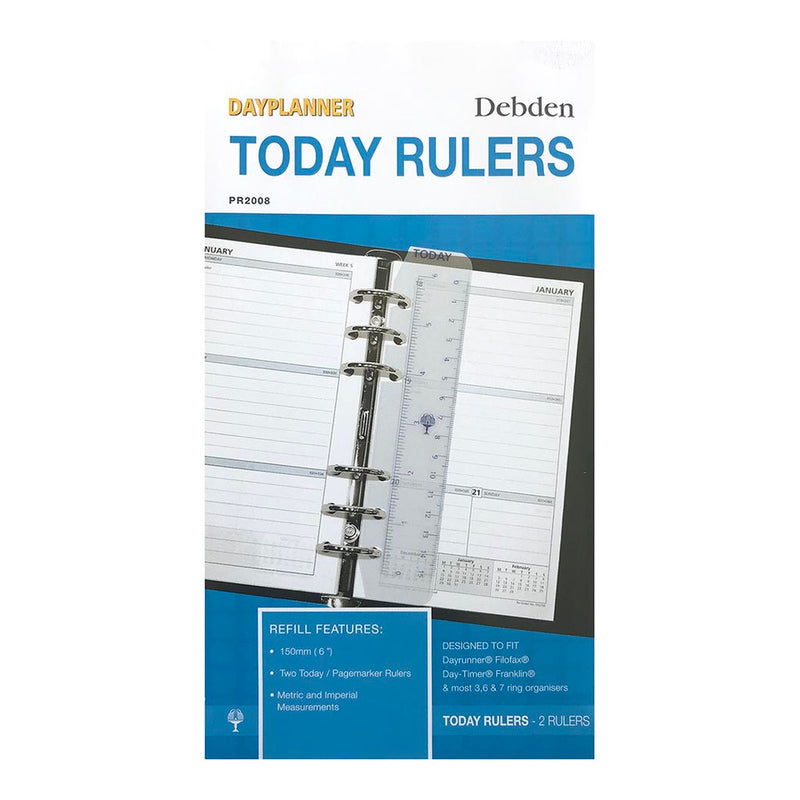 Debden Personal Dayplanner Today Ruler Pack Of 2