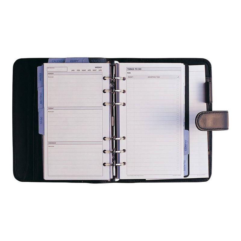 Debden Personal Dayplanner 2023 With Snap Closure Black