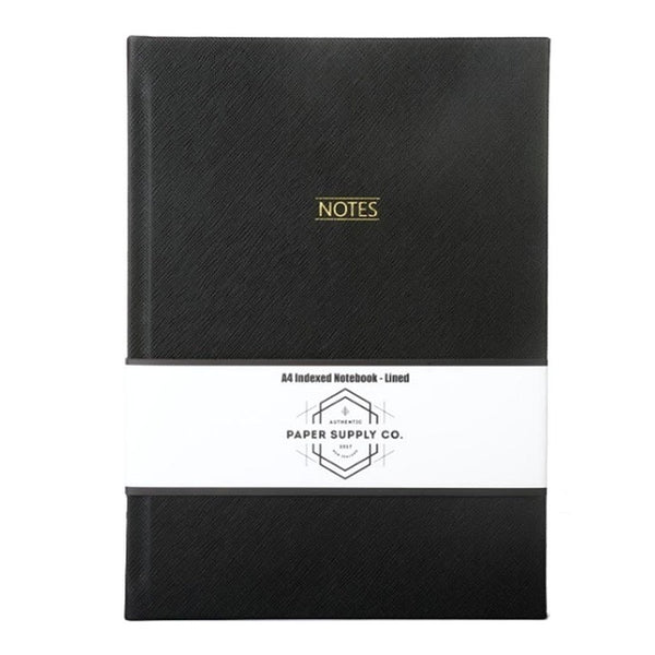 OSC Citta Hardcover Indexed Notebook A4 Black