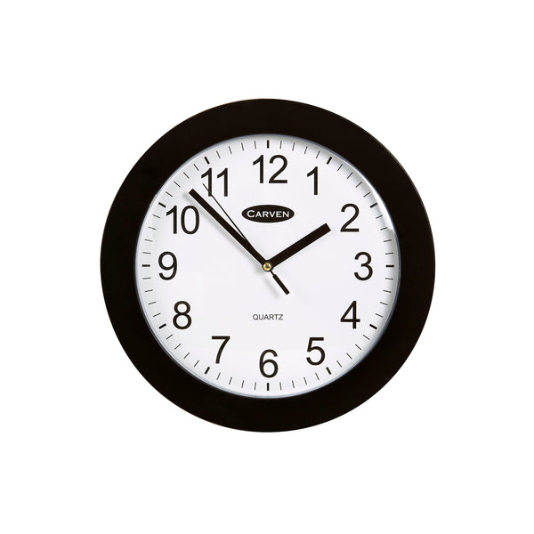 carven clock 250mm frame#colour_BLACK