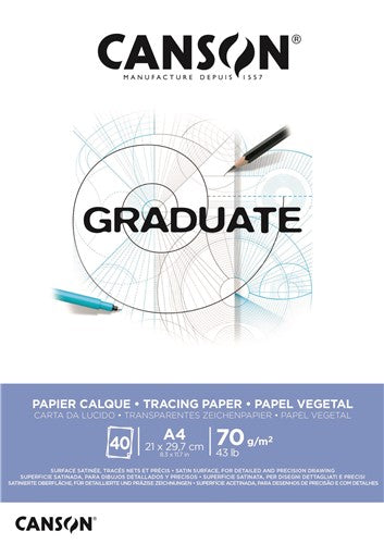 Canson Graduate Tracing Pad 70gsm 40 Sheets#Size_A4