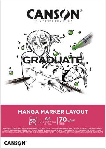 Canson Graduate Manga Layout Pad 70gsm 50 Sheets#Size_A4