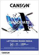 Canson Graduate Lettering Mix Pad 200gsm 20 Sheets