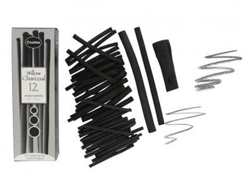 Willow Charcoal Scene Painters (7-12mm) (12 Sticks)