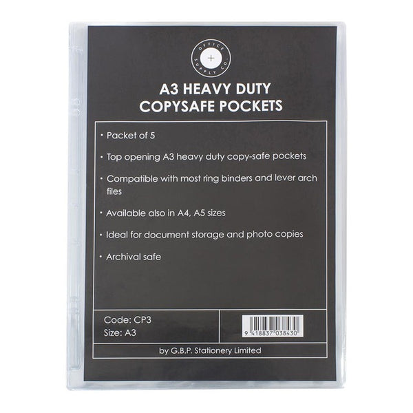 OSC Copysafe Pockets Heavy Duty - Pack of 5#Size_A3