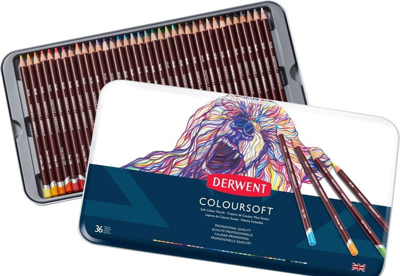 Derwent Coloursoft Pencil Tin Assorted