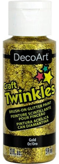 Decoart Craft Twinkles Glitter Craft Paint 59ml#Colour_Gold