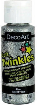 Decoart Craft Twinkles Glitter Craft Paint 59ml#Colour_Silver
