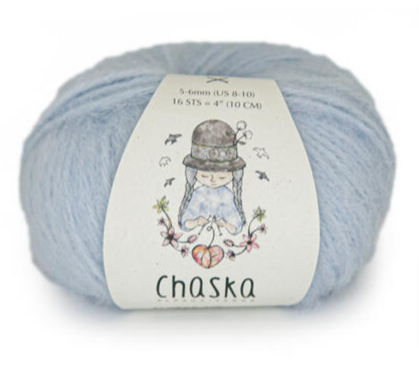 Chaska Alpaca Air Yarn 12ply Brushed#Colour_BABY BLUE (8050)