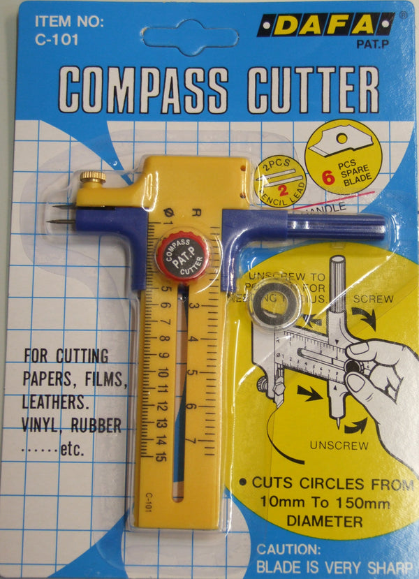dafa compass cutter 6 blades 2 leads 10 150mm
