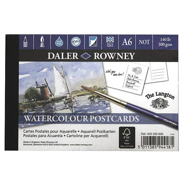 Daler Rowney Watercolour Postcard Pad A6