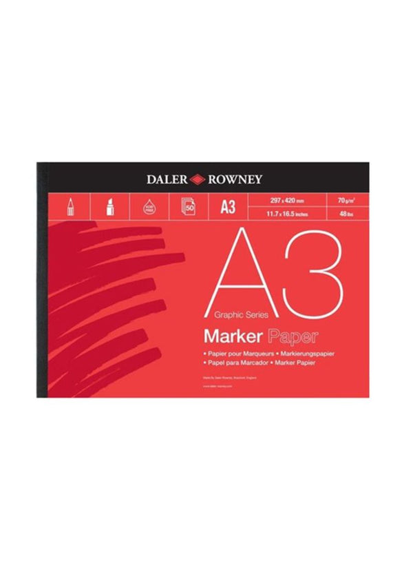 Daler Rowney Series A Marker Pad 70gsm A3 Extra White