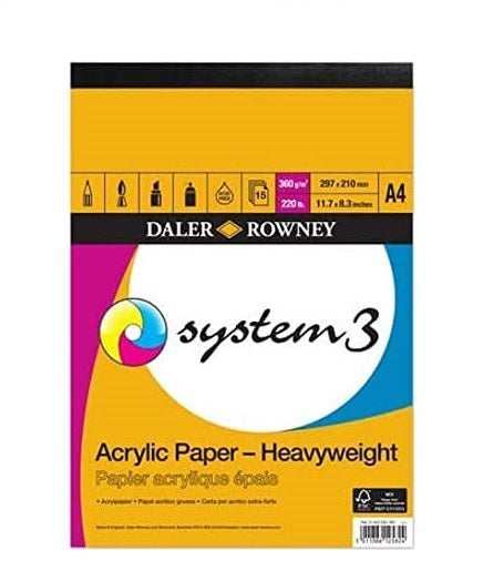 Daler Rowney System 3 Acrylic Pad Heavyweight