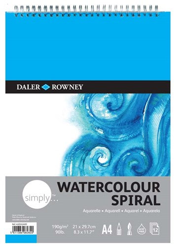 Daler Rowney Simply Watercolour Spiral A4 190gsm