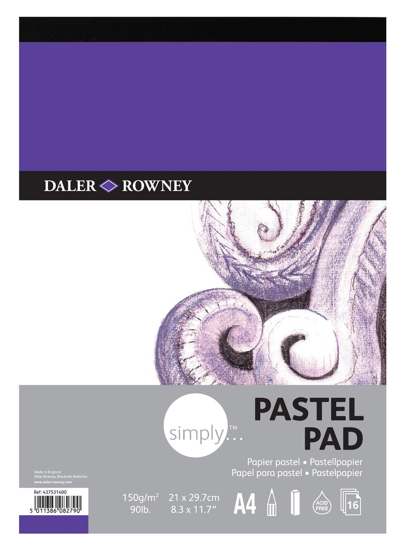 Daler Rowney Simply Pastel Pad A4 1150gsm 16 Sheet