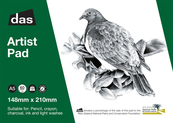 Das Acid Free Woodpigeon Paper Pad 110gsm 60 Sheets#Size_A5