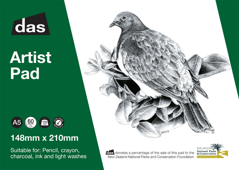 Das Acid Free Woodpigeon Paper Pad 110gsm 60 Sheets