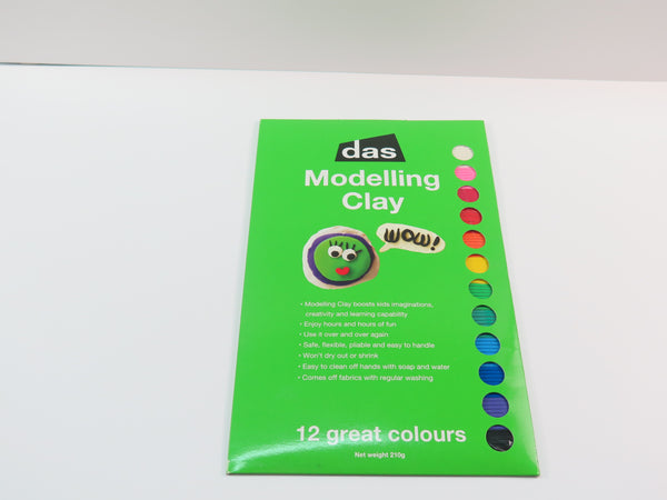Das Modelling Clay 210 Gram Set Of 12 Colours