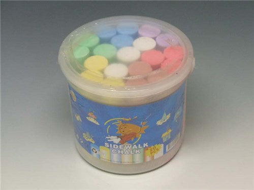 Das Sidewalk Chalk In Bucket 20 Pieces Assorted Colours