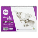Das Acid Free Saddleback Spiral Sketch Paper Pad 110gsm 20 Sheets