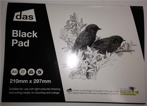 Das Black Pad Robin 150gsm Size A4 20 Sheet