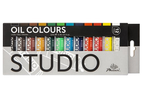 Phoenix Artists' Oil Colour Paint Set 12ml Tube#Pack Size_PACK OF 12