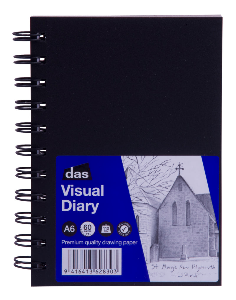 Das Spiral Bound Acid Free Visual Diary 110gsm 60 Sheets