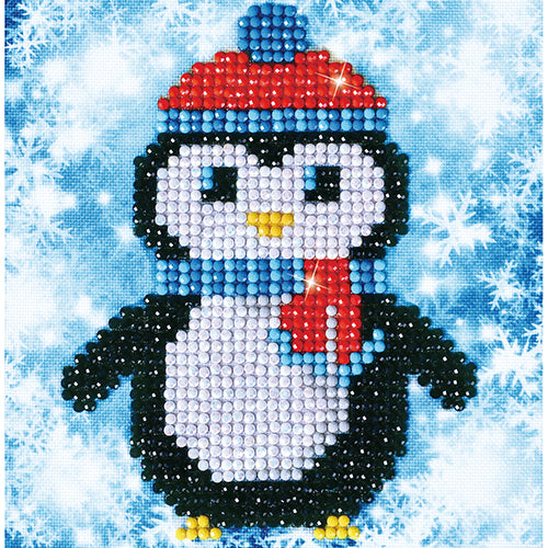 Diamond Dotz Christmas Penguin Picture 13.5x13.5cm