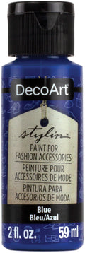 Decoart Stylin Multi Surface Fashion Acrylic Craft Paint 2oz#Colour_BLUE