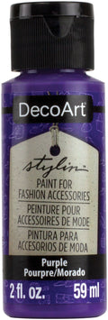 Decoart Stylin Multi Surface Fashion Acrylic Craft Paint 2oz#Colour_PURPLE
