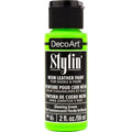 Decoart Stylin Multi Surface Fashion Acrylic Craft Paint 2oz#Colour_GLOWING GREEN