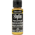 Decoart Stylin Multi Surface Fashion Acrylic Craft Paint 2oz#Colour_GOLD