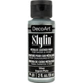 Decoart Stylin Multi Surface Fashion Acrylic Craft Paint 2oz#Colour_SILVER
