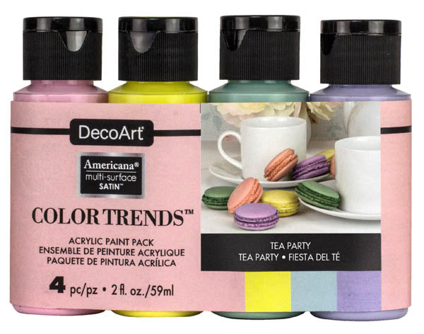 Decoart Americana Craft Paints Tea Party Pack Of 4